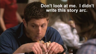 Dean eats a Turducken Sandwich.